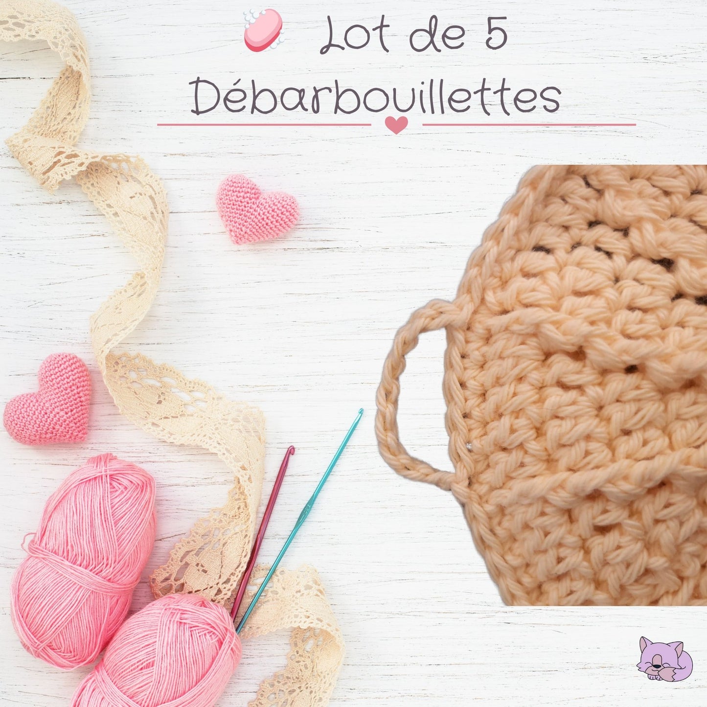 🧼🌸 Petites Débarbouillettes en Crochet – Douceur et Écologie