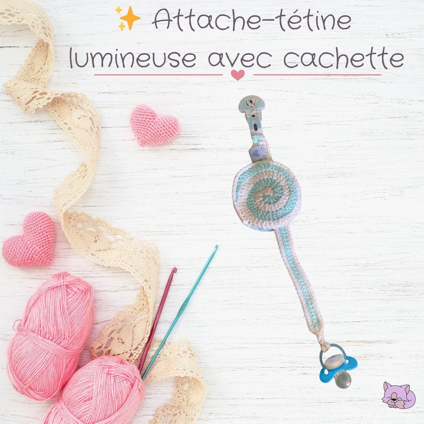 ✨ Attache-tétine lumineuse avec cachette – Pratique et magique même la nuit 🌙👶