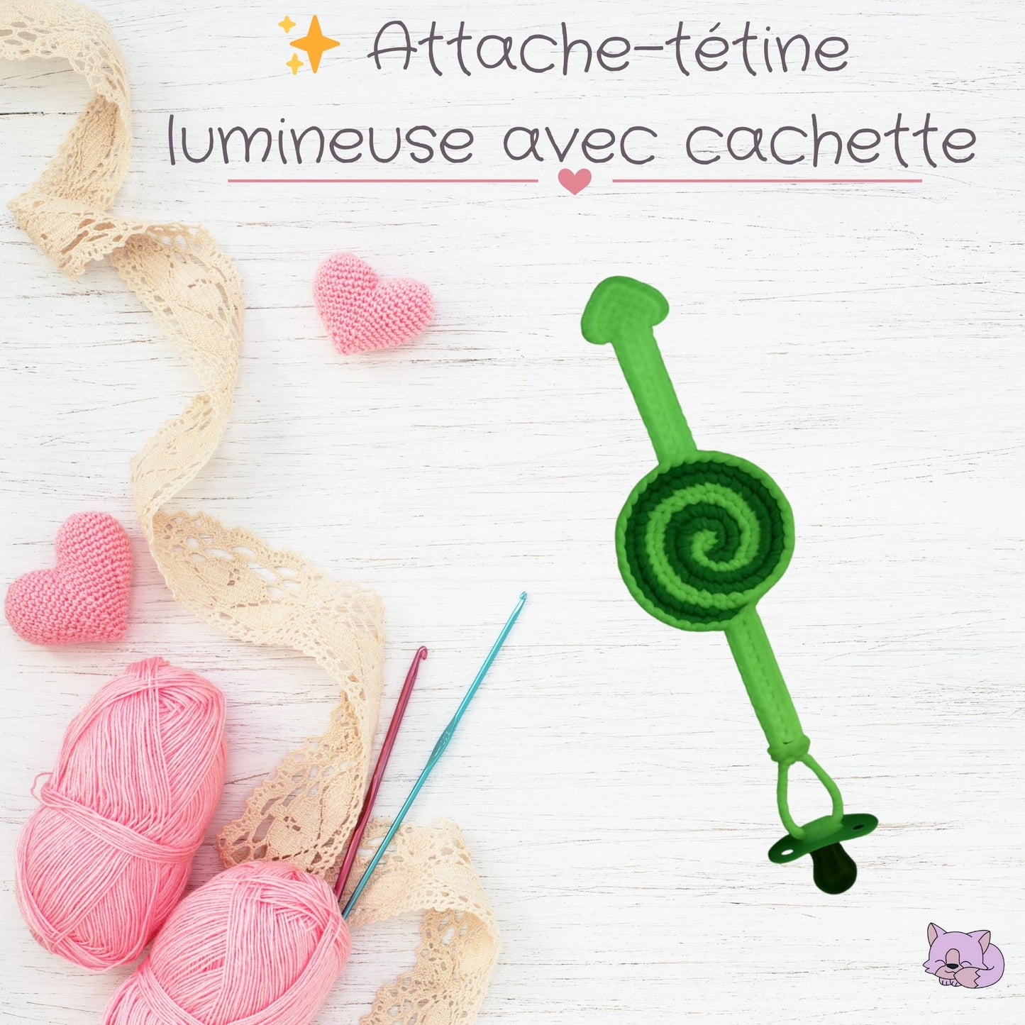 ✨ Attache-tétine lumineuse avec cachette – Pratique et magique même la nuit 🌙👶