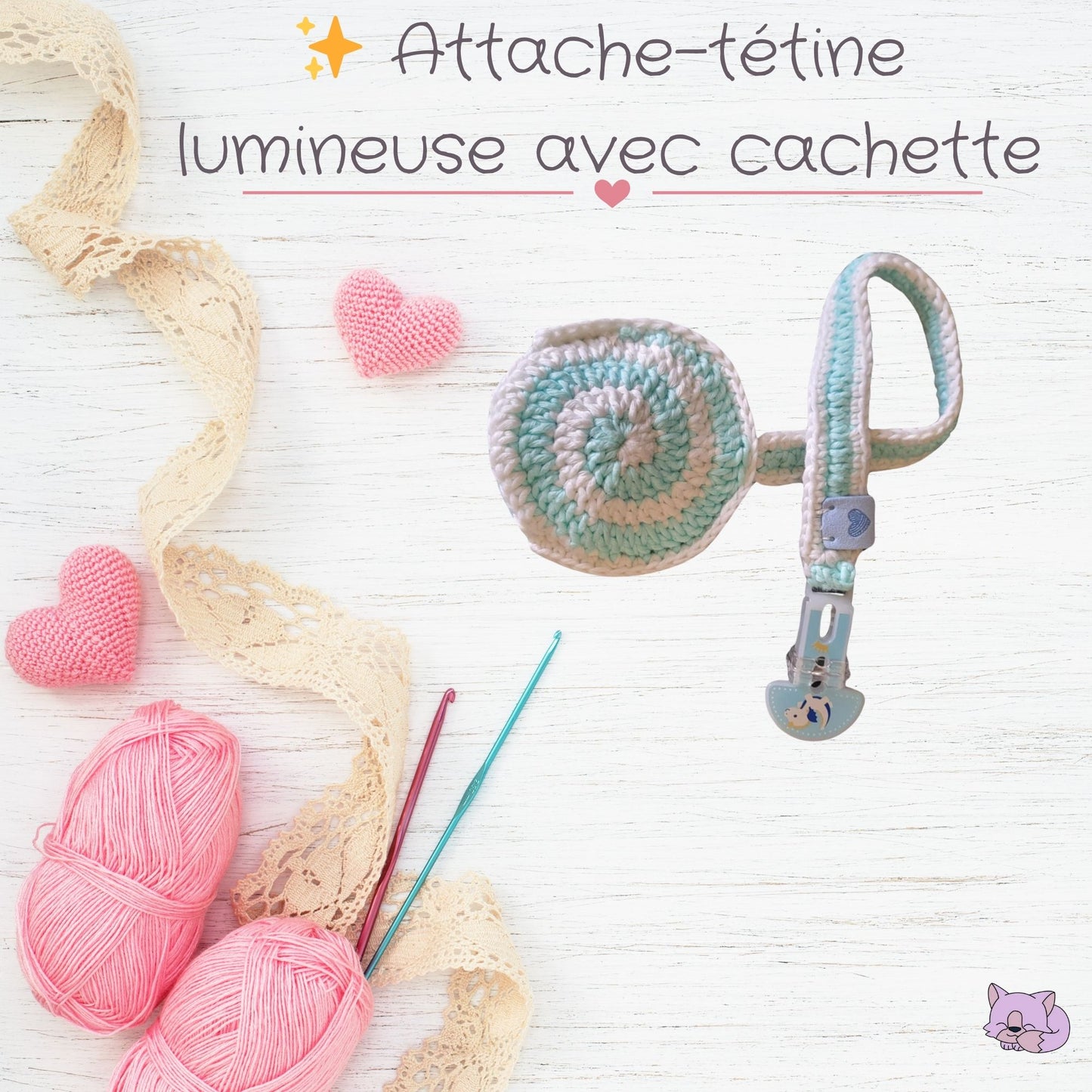 ✨ Attache-tétine lumineuse avec cachette – Pratique et magique même la nuit 🌙👶