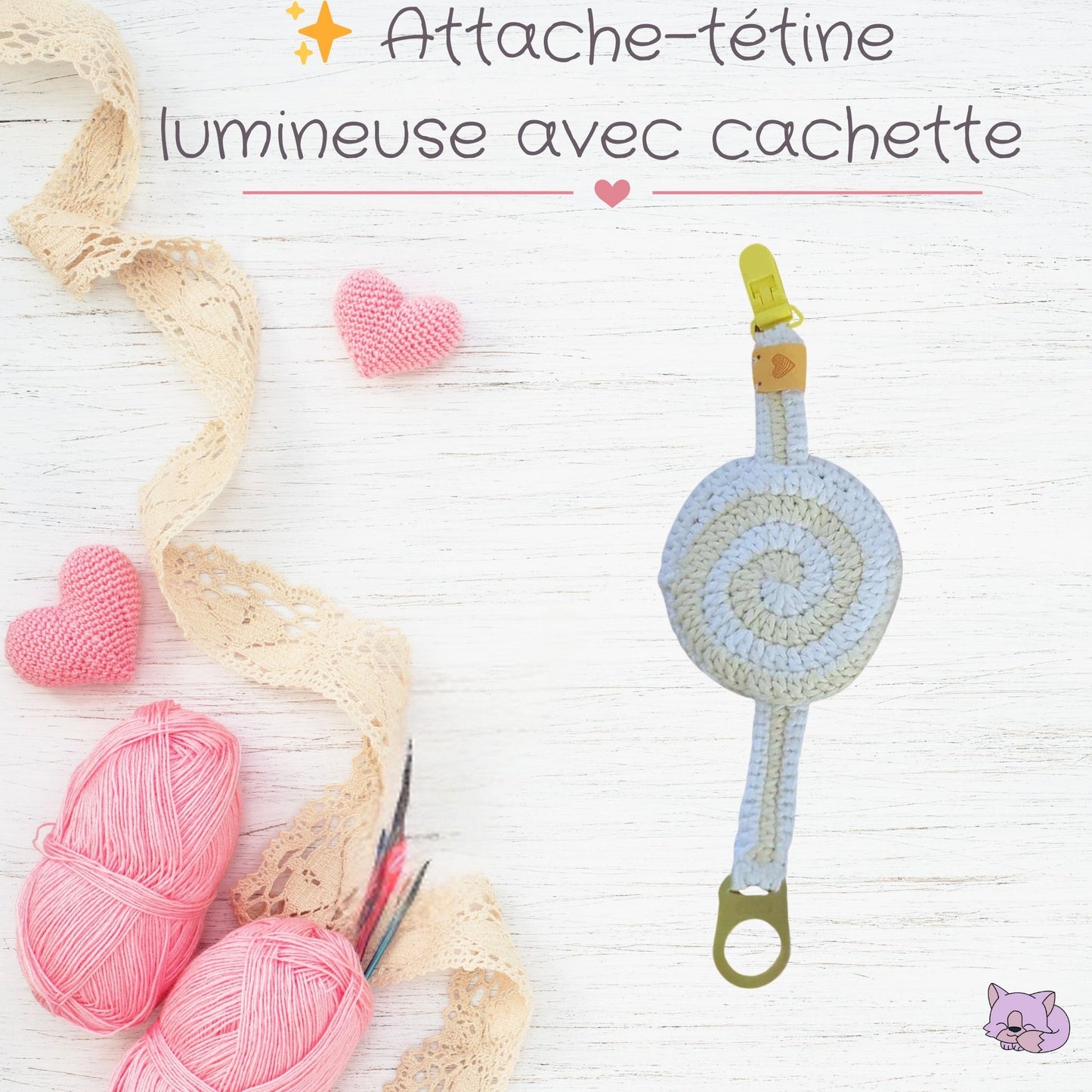 ✨ Attache-tétine lumineuse avec cachette – Pratique et magique même la nuit 🌙👶