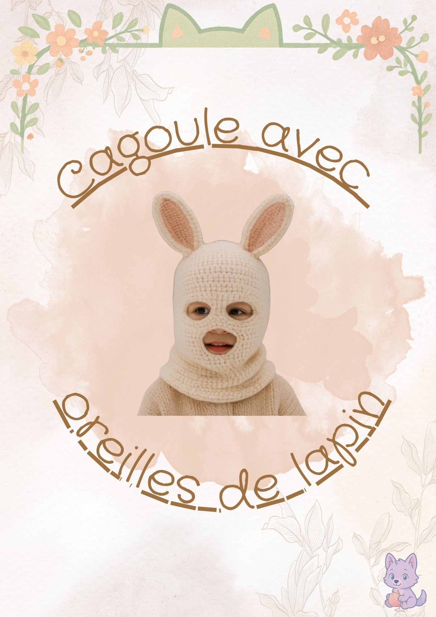 🧶🐰 Tuto PDF – Cagoule Lapin (Taille S)