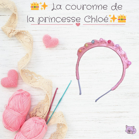 👑✨ La couronne de la princesse Chloé – 100 % fait main en crochet ✨👑