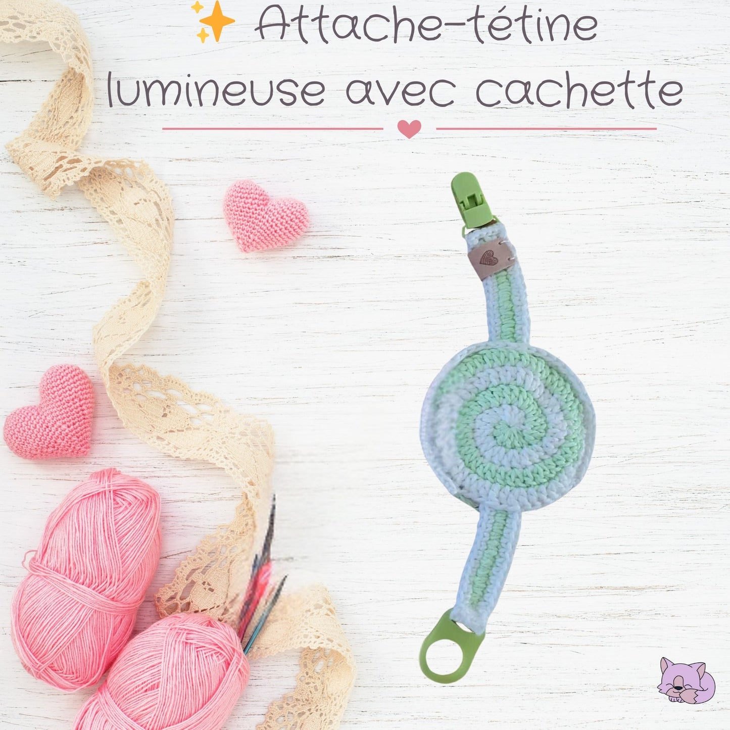 ✨ Attache-tétine lumineuse avec cachette – Pratique et magique même la nuit 🌙👶