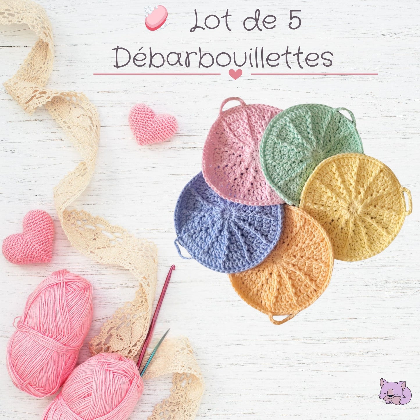 🧼🌸 Petites Débarbouillettes en Crochet – Douceur et Écologie