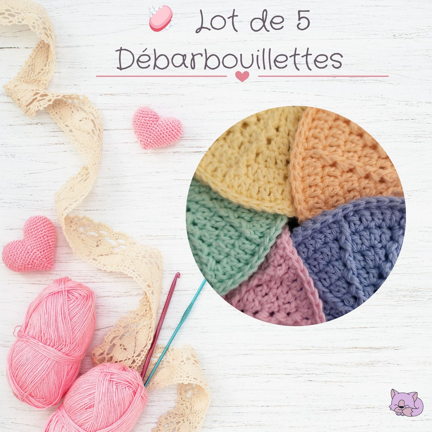 🧼🌸 Petites Débarbouillettes en Crochet – Douceur et Écologie