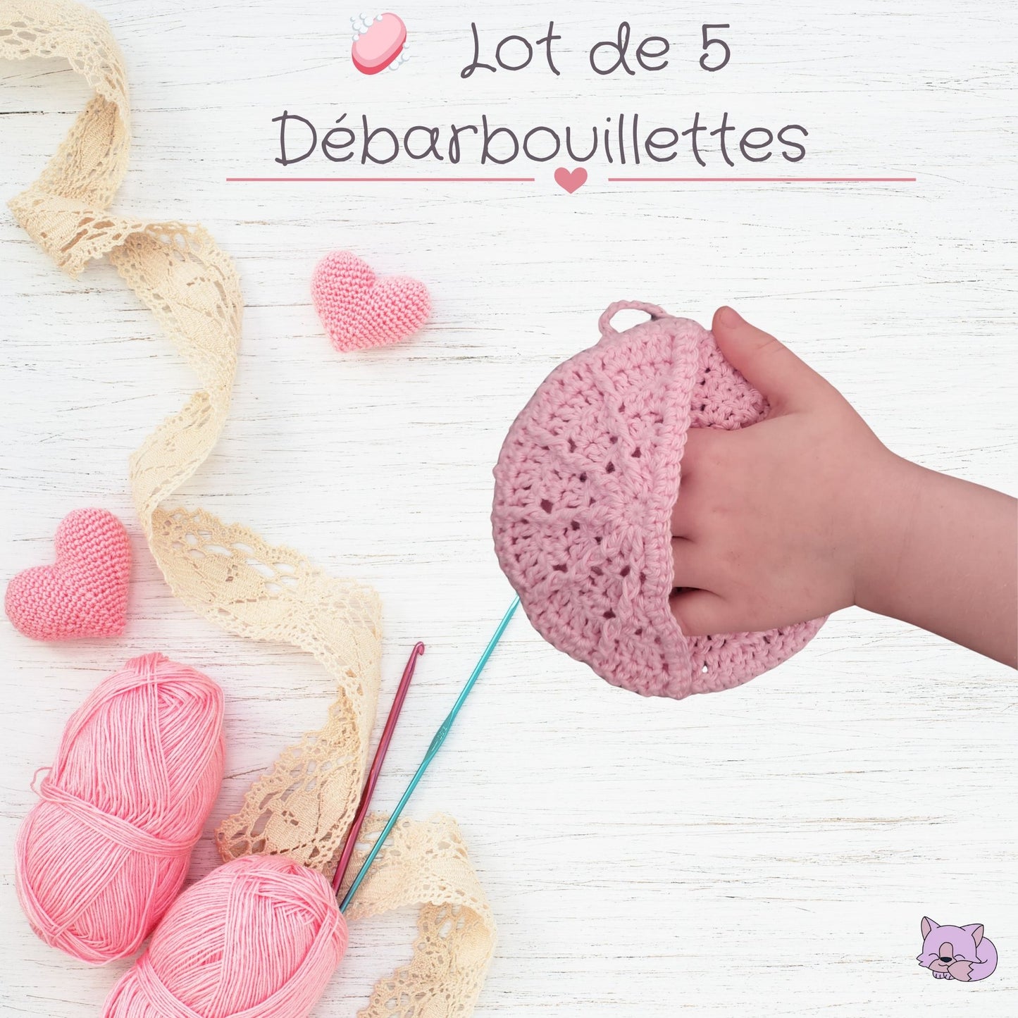 🧼🌸 Petites Débarbouillettes en Crochet – Douceur et Écologie