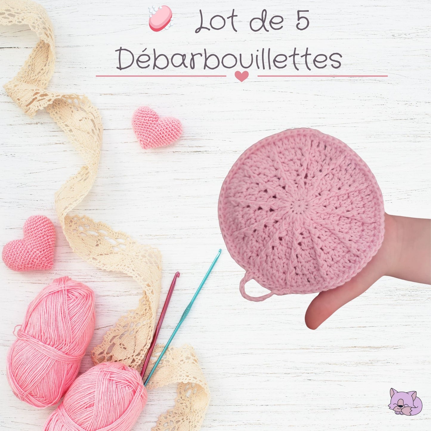 🧼🌸 Petites Débarbouillettes en Crochet – Douceur et Écologie